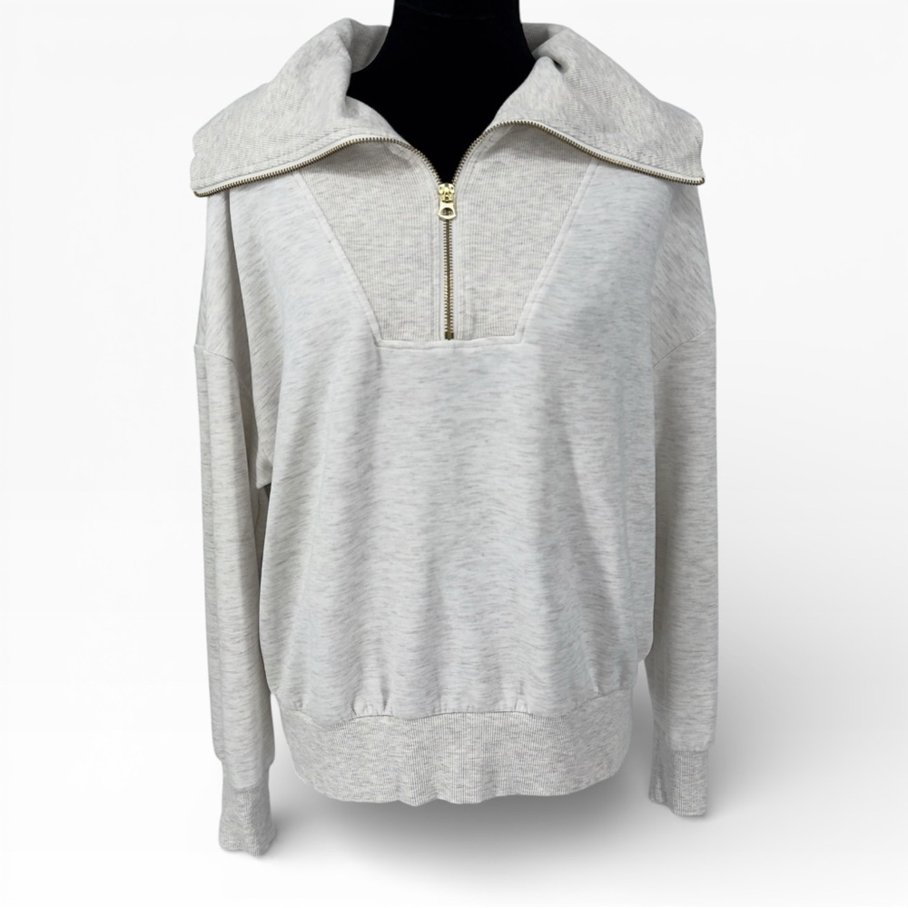 Varley Catherine Half Zip Sweatshirt Heather, Doublesoft, Small